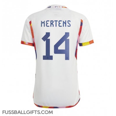 Belgien Dries Mertens #14 Fußballbekleidung Auswärtstrikot WM 2022 Kurzarm